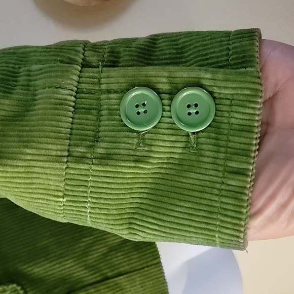 GAP 100% Cotton Corduroy Double Breasted Lined Peacoat green size S - Picture 4 of 12